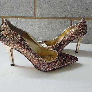 Multicolor Glitter J. Renee high heel pumps. 7 M